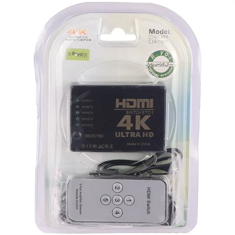سوییچ 5 پورت HDMI رویال مدل SY-501 — تصویر ۲