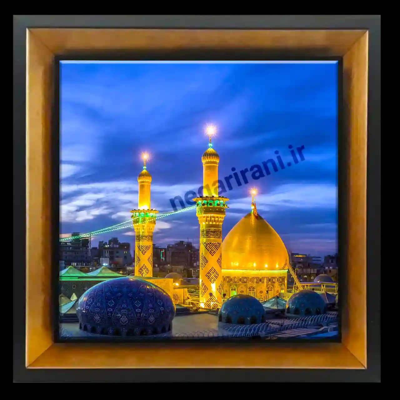 تابلو کاشی گنبد حرم حضرت عباس مدل 2X 21