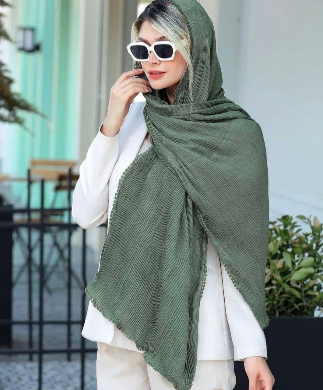 شال وارداتی دور عدسی پاییز/ یه کار با کیفیت و رنگبندی جذاب و دلبر — تصویر ۴