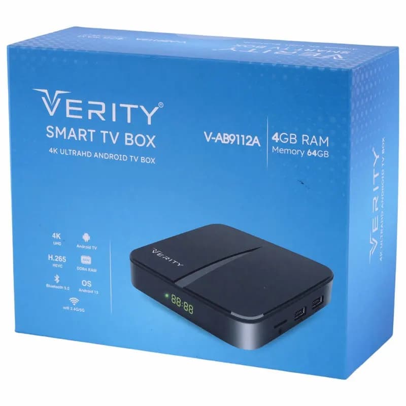 اندروید باکس وریتی Verity V-AB9112A 4K + ریموت کنترل — تصویر ۲
