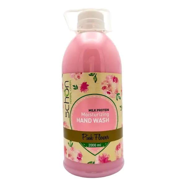 مایع دستشویی کرمی صورتی شون مدل Pink Flower حجم ۲۰۰۰ میلی‌لیتر