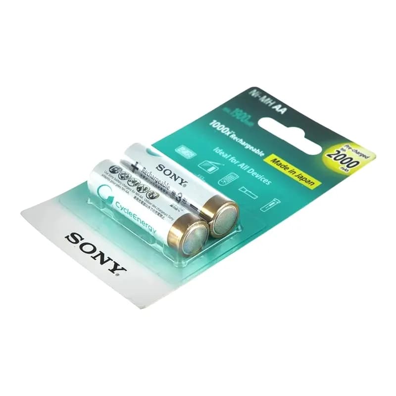 باتری شارژی سونی قلمی دوتایی Sony Ni-MH AA 2000mAh — تصویر ۳