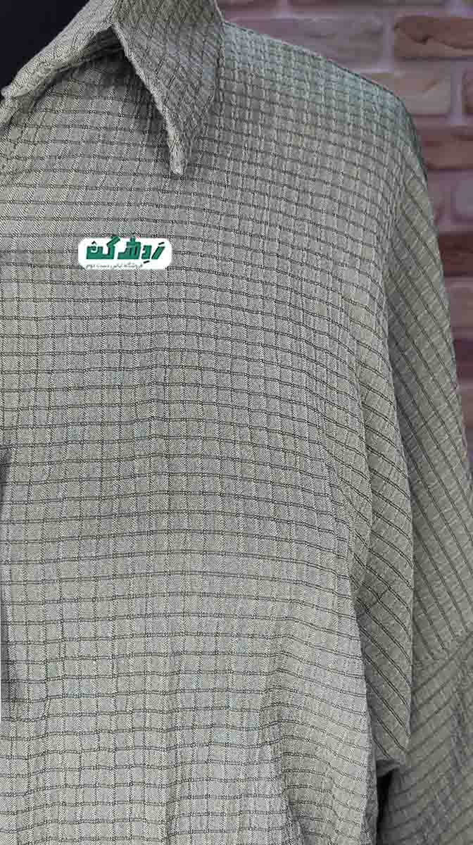 شومیز مانتویی چهارخانه زنانه دست دوم — تصویر ۲