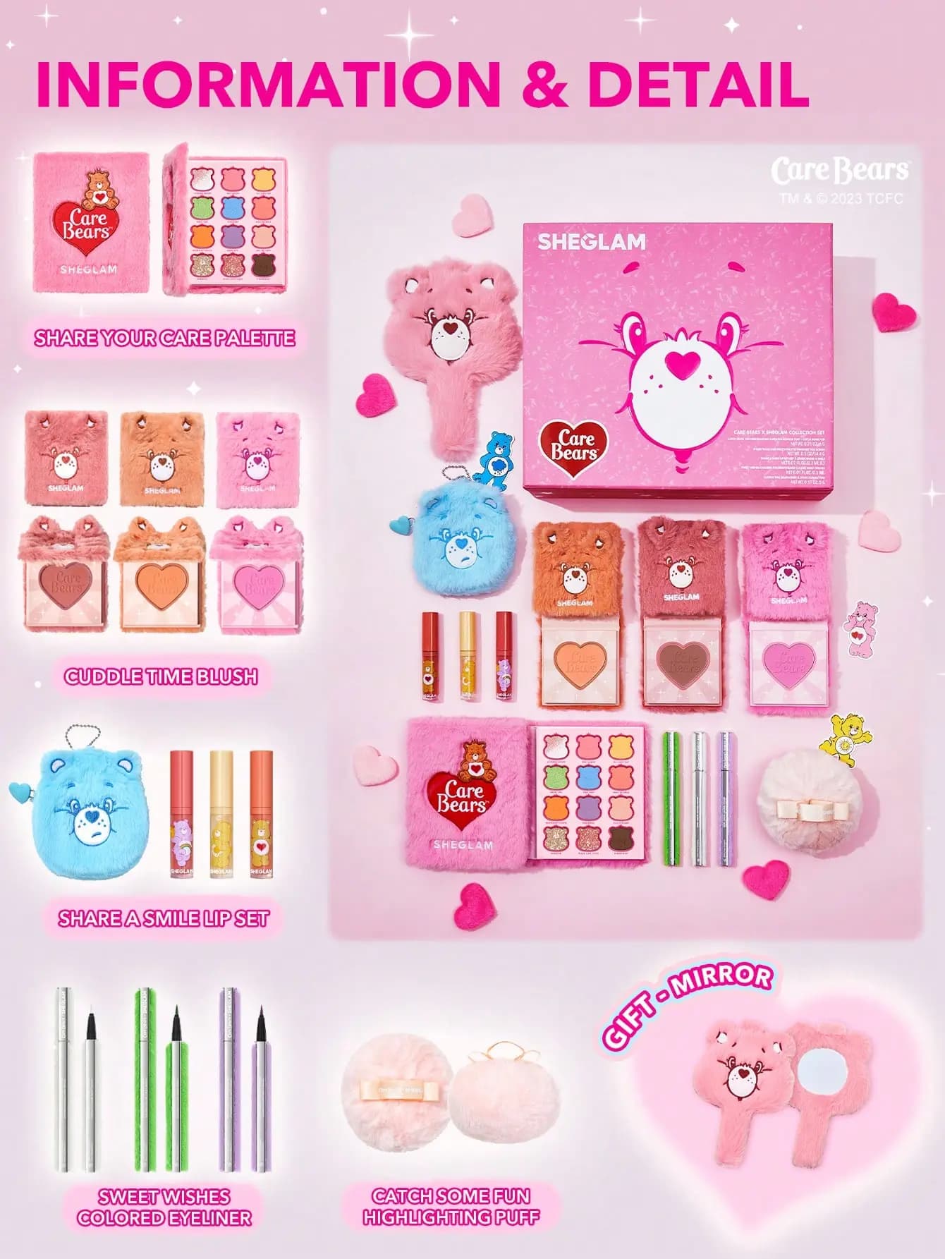 پک آرایشی خرس مهربان شیگلم CARE BEARS COLLECTION SET SHEGLAM — تصویر ۲