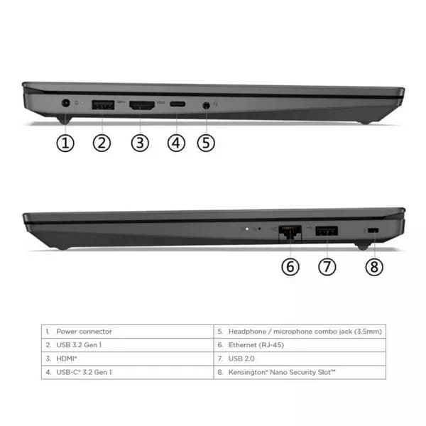 164- لپ تاپ لنوو V15 G4/RAYZEN5-7520U/8G/512GB/AMD 610M 2GB گارانتی شرکتی کاستوم شده — تصویر ۲