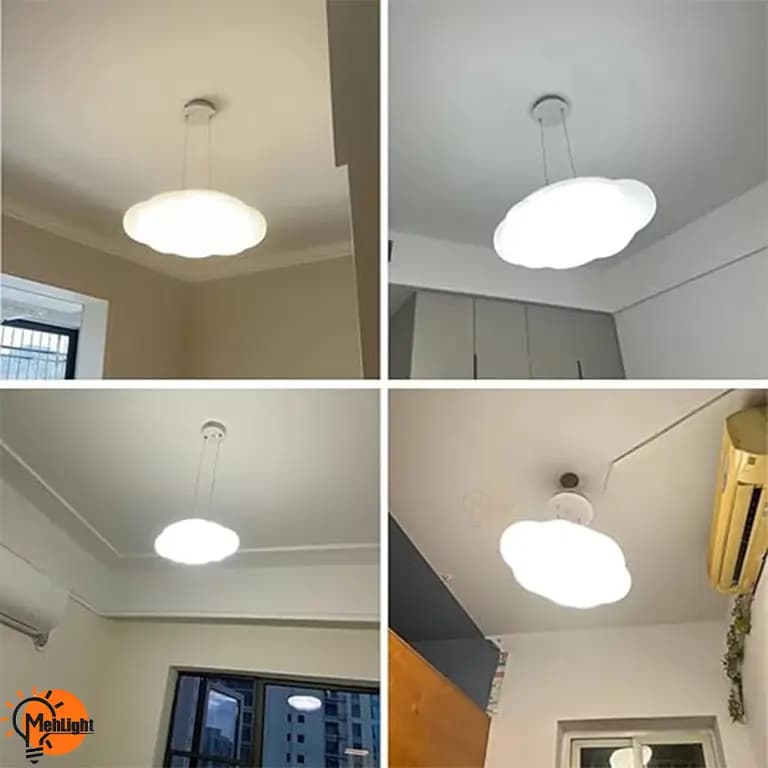 لوستر LED مدل ابری یک طبقه کد 510 — تصویر ۳