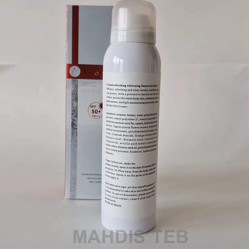 اسپری روشن کننده ضدآفتاب ویونسا |120ml — تصویر ۶