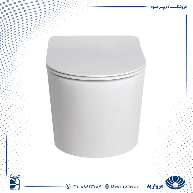 توالت وال هنگ مروارید گرتا 56 با درب UF — تصویر ۲