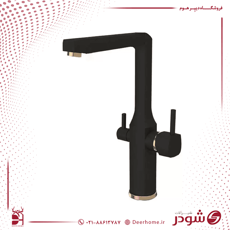 شیر ظرفشویی دو منظوره (تصفیه دار) شودر مدل یونیک — تصویر ۲