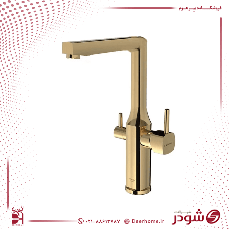 شیر ظرفشویی دو منظوره (تصفیه دار) شودر مدل یونیک — تصویر ۴