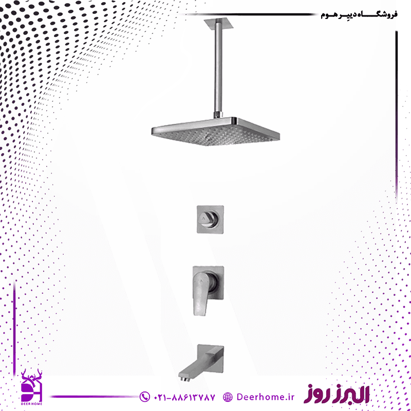 شیر حمام البرز روز مدل کارن تیپ 2 — تصویر ۴