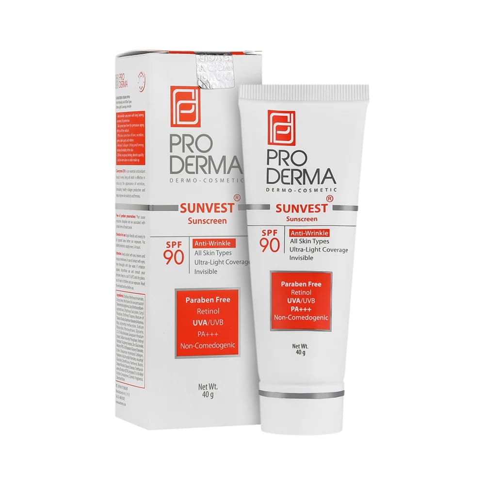 کرم ضد آفتاب و ضد چروک بی رنگ SPF90 پرودرما — تصویر ۲