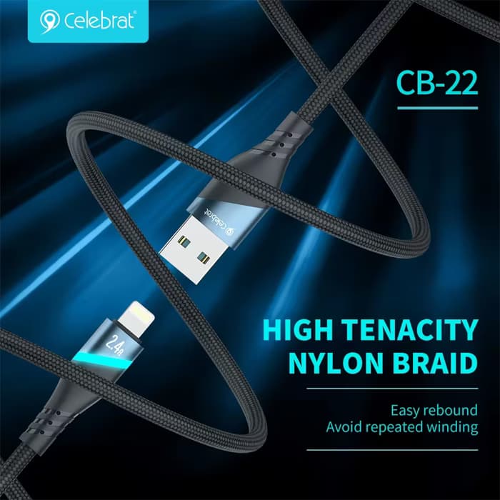 کابل شارژ لایتنینگ آیفون سلبریت Celebrat CB-22 — تصویر ۴