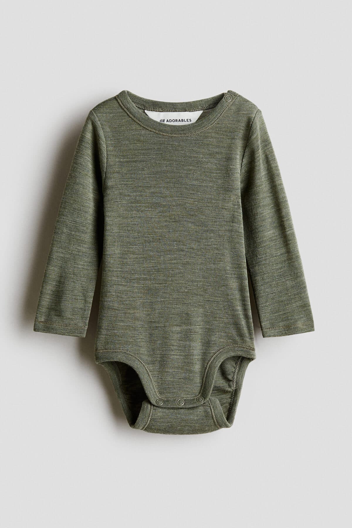 بادی اچ اند ام پسرانه پشمی خاکی راسته | H&M 1294129-1 CN