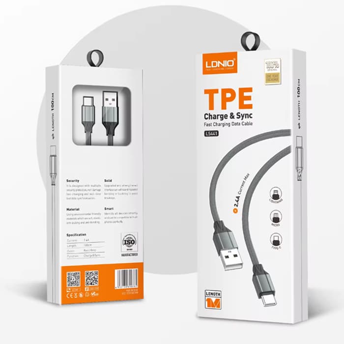 کابل شارژ میکرو الدینیو مدل Ldnio LS441 Micro — تصویر ۲