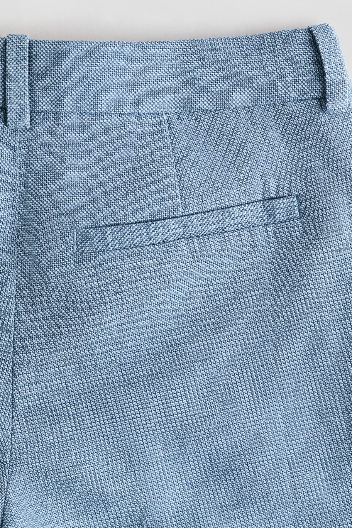شلوار اچ اند ام پسرانه پلی استر آبی راسته فاق نرمال شیک | H&M 1320199 VN — تصویر ۳