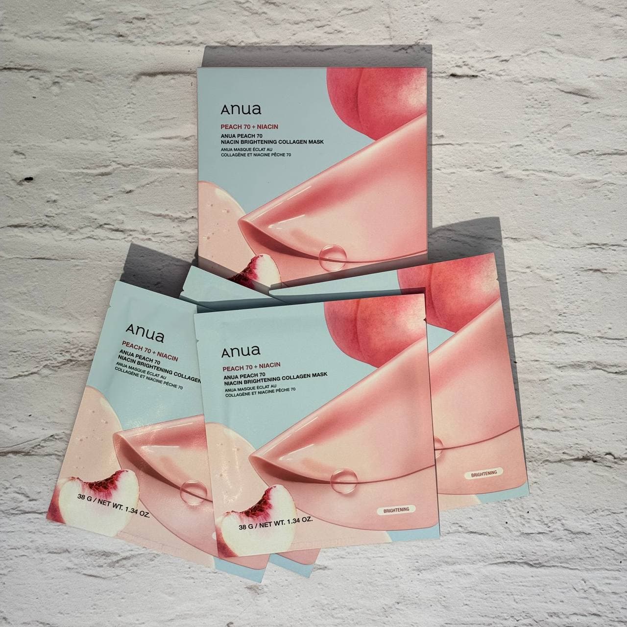 ماسک ورقهای کلاژن هلو و نیاسینامید آنوا پک 4 ورقی Anua Peach 70 + Niacin Brightening Collagen Mask — تصویر ۲
