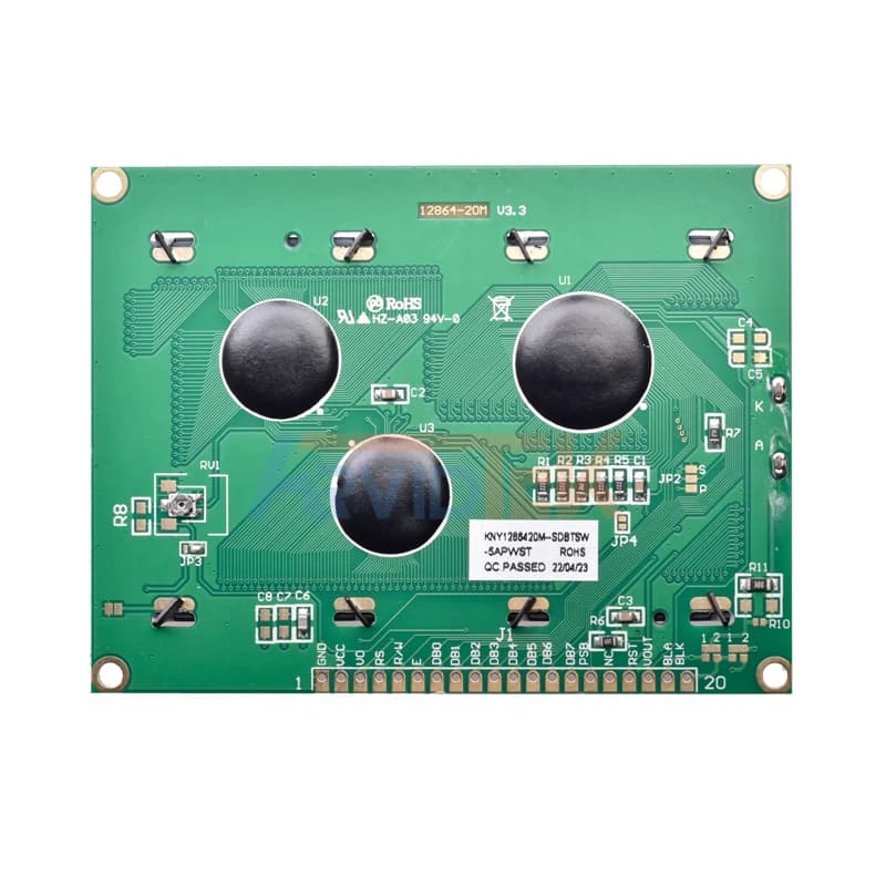 نمایشگر LCD گرافیکی 64 * 128 مدل ST7920 (93mm * 70mm) — تصویر ۲