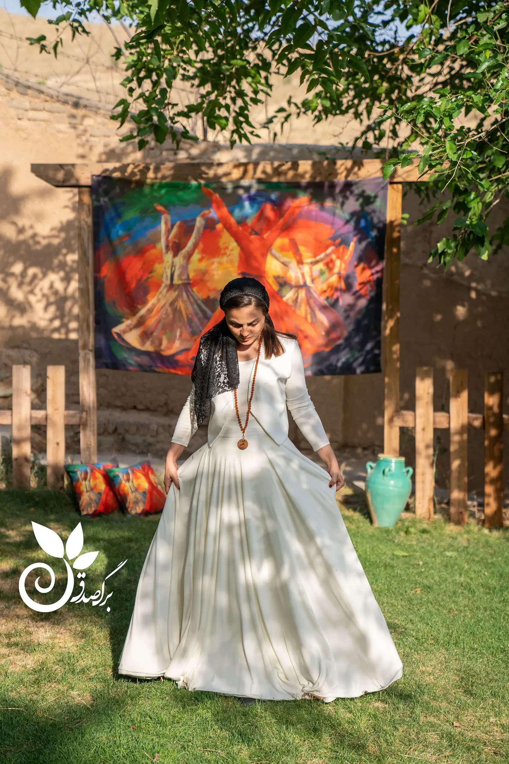 بکدراپ مخمل طرح سماع کد 2206 — تصویر ۸