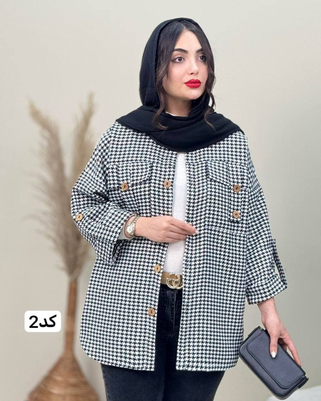 مانتو جیب صلیب پاییزه زنانه — تصویر ۳