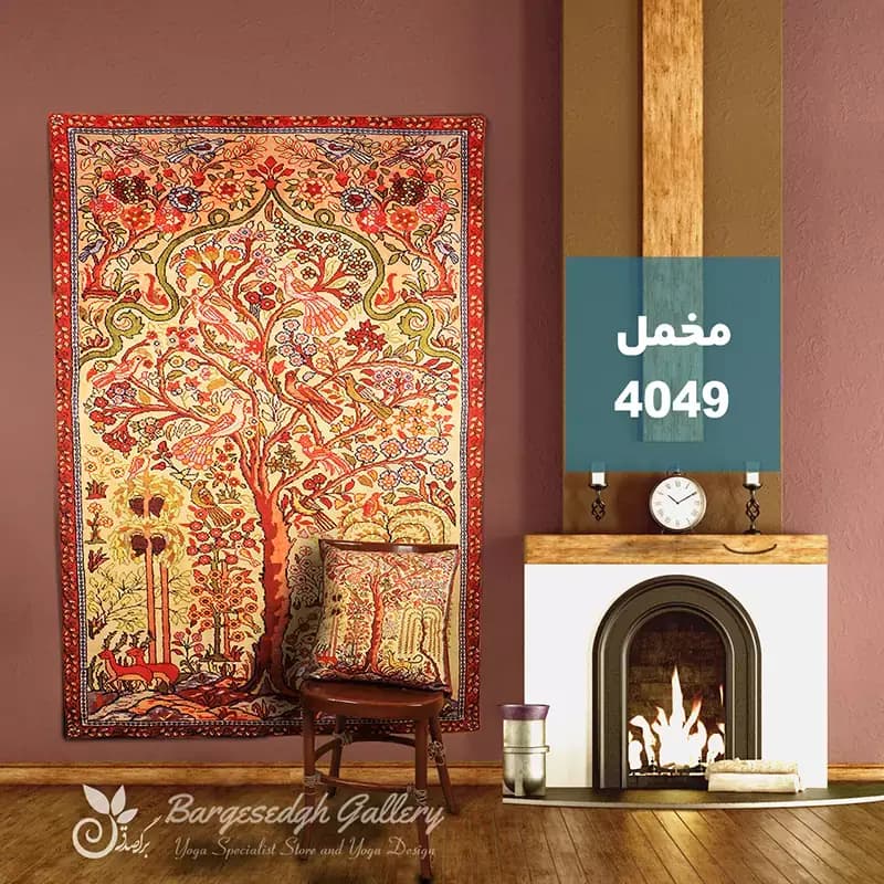 بکدراپ مخمل طرح درخت زندگی کد 4049