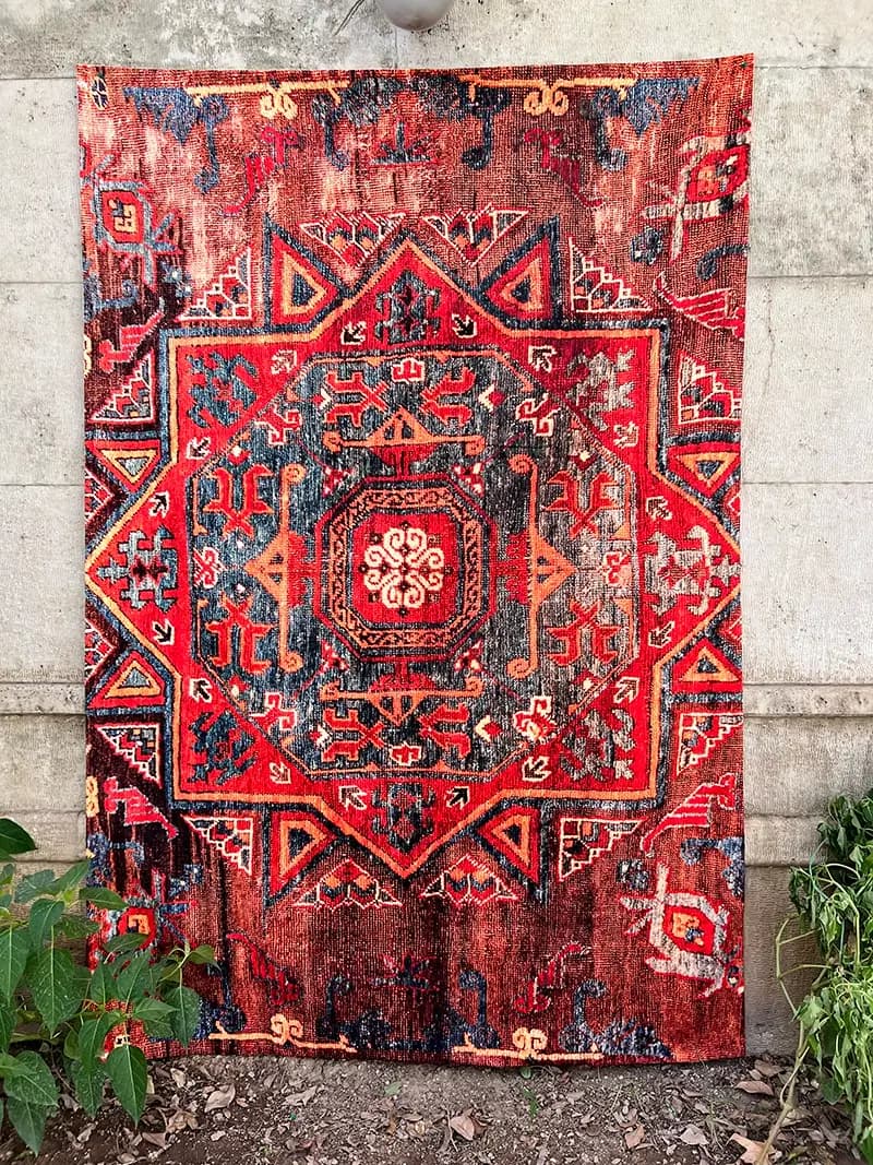 بکدراپ مخملی طرح سنتی کد 4057 — تصویر ۴