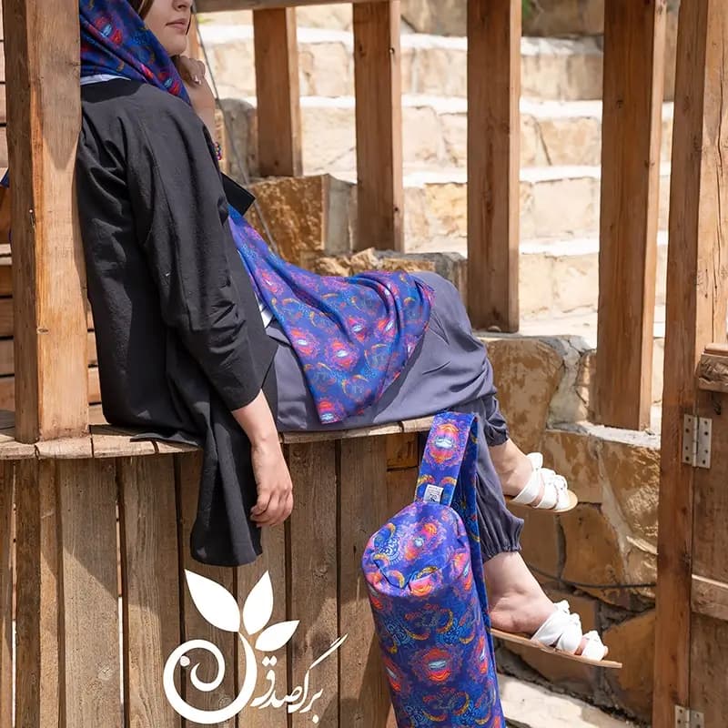 کیف مت یوگا مخمل طرح مقدس اوم، بودا و ترنج کد 1252 — تصویر ۶