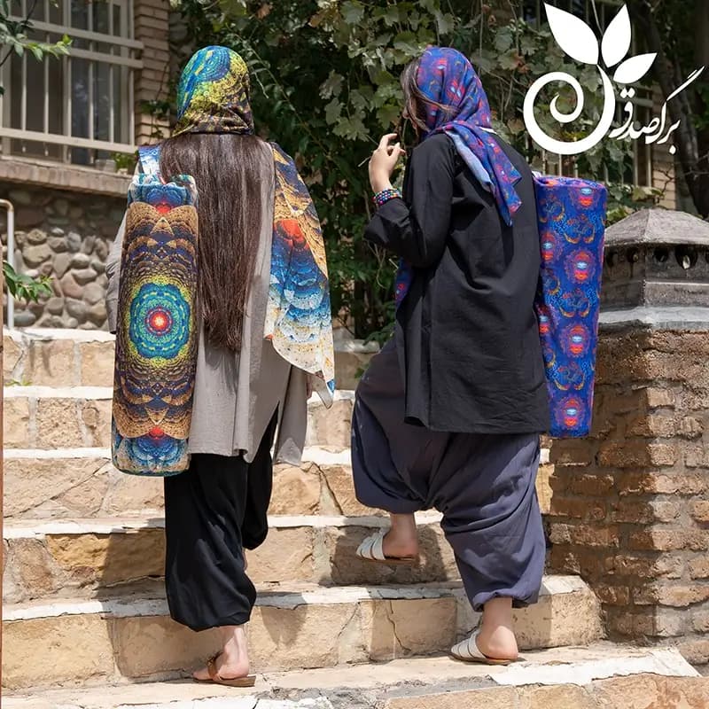 کیف مت یوگا مخمل طرح مقدس اوم، بودا و ترنج کد 1252 — تصویر ۵