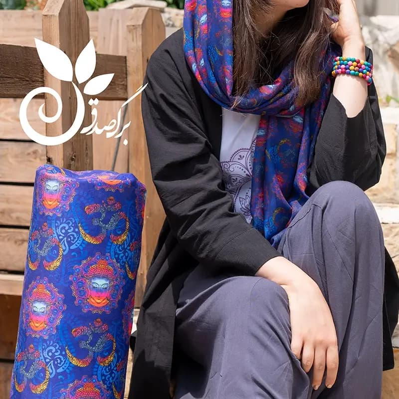کیف مت یوگا مخمل طرح مقدس اوم، بودا و ترنج کد 1252 — تصویر ۴