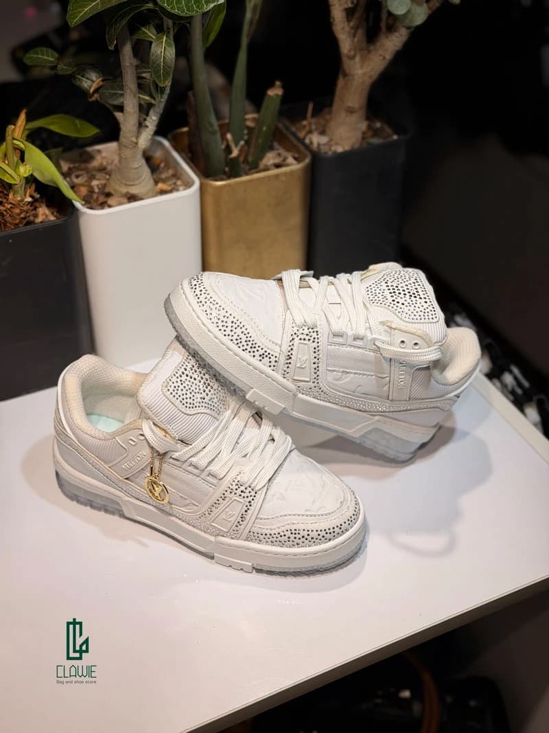 کتونی دخترانه/زنانه: لویی ویتون نگینی سفید — تصویر ۵