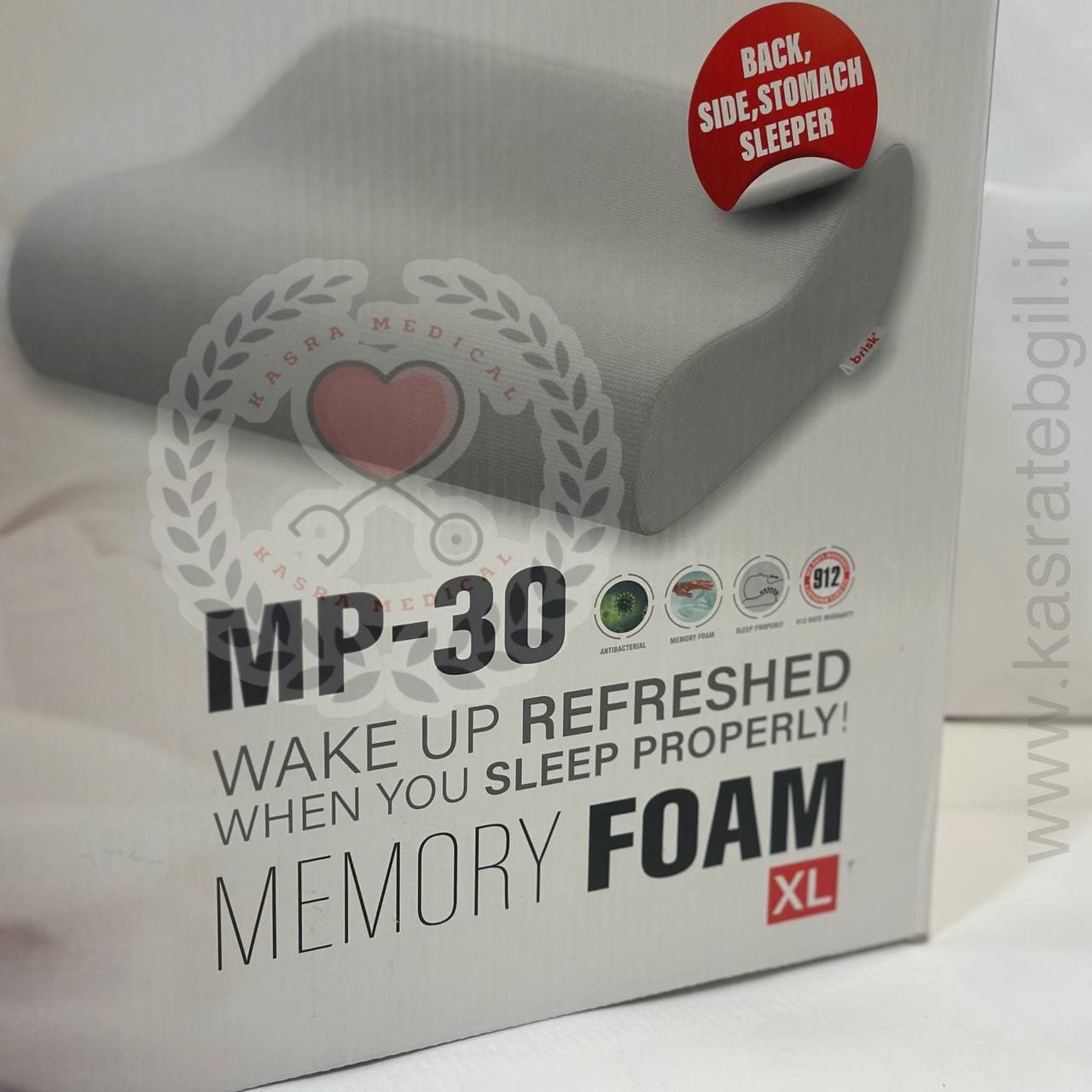 بالش طبی مموری فوم XL بریسک Brisk MP30 — تصویر ۳