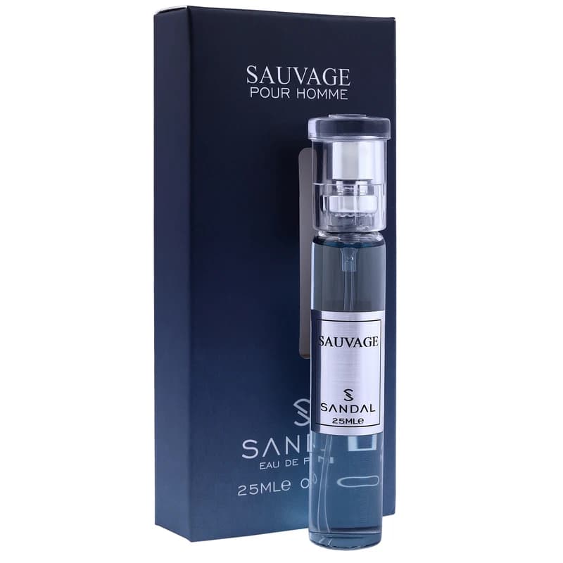 عطر جیبی مردانه صندل مدل ساواج حجم 25 میلی لیتر