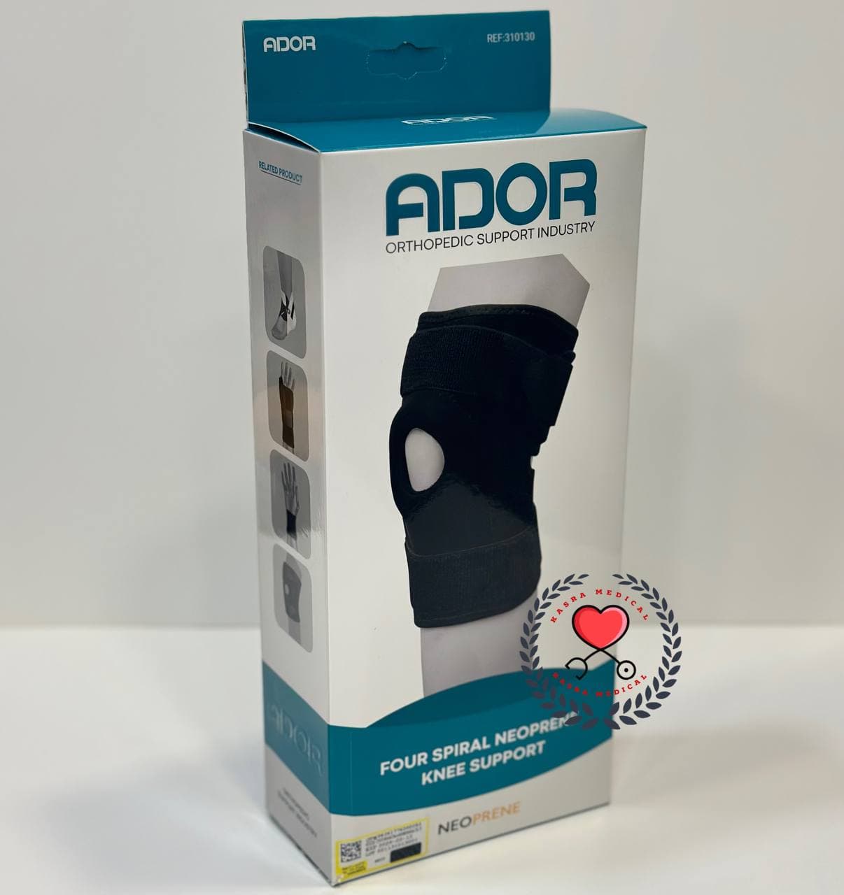 زانوبند چهارفنره نئوپرنی آدور Ador کد 310130