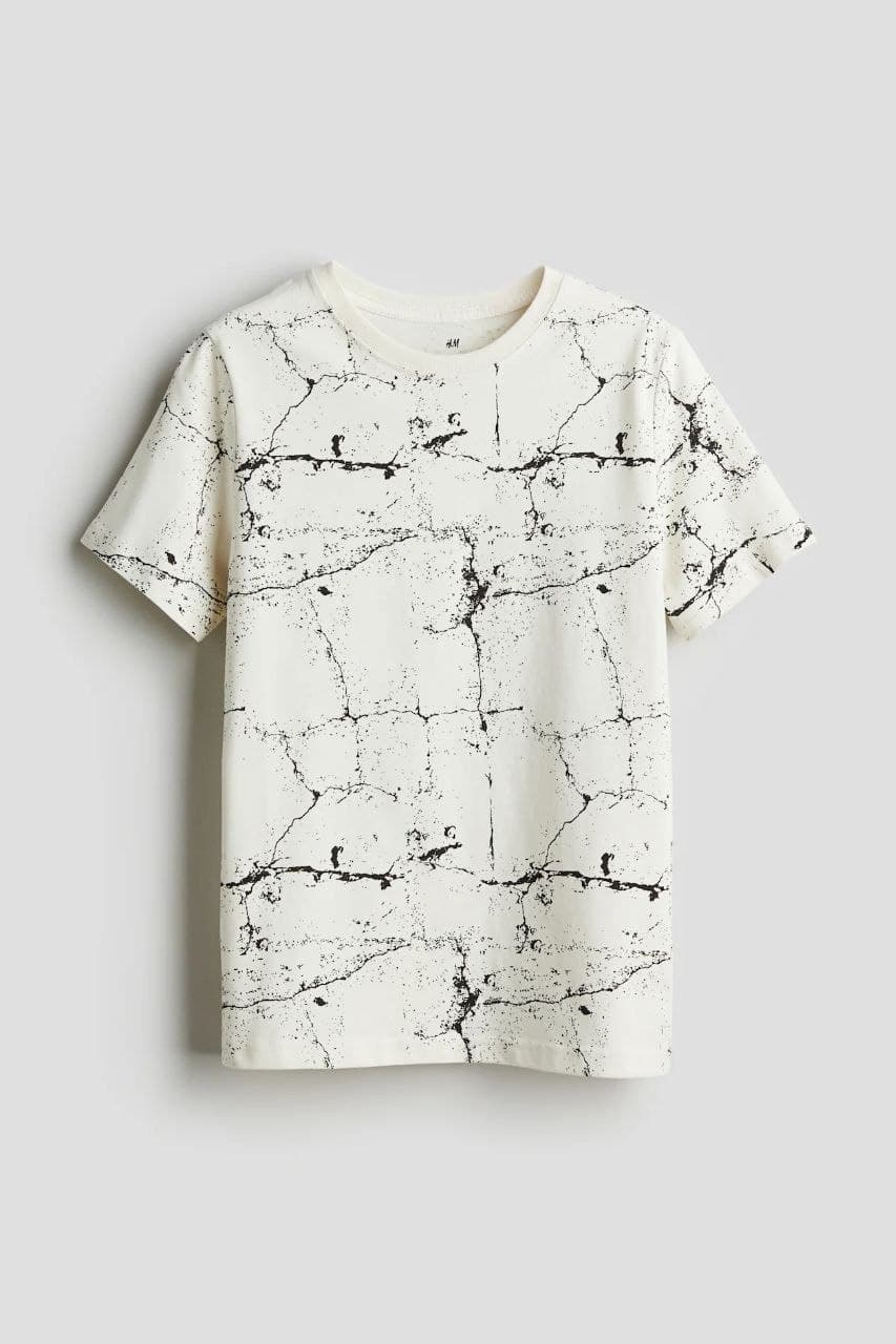 تیشرت نخی رنگ امیزی برند H&M