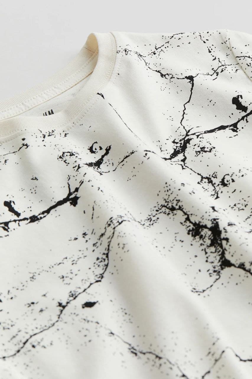 تیشرت نخی رنگ امیزی برند H&M — تصویر ۲