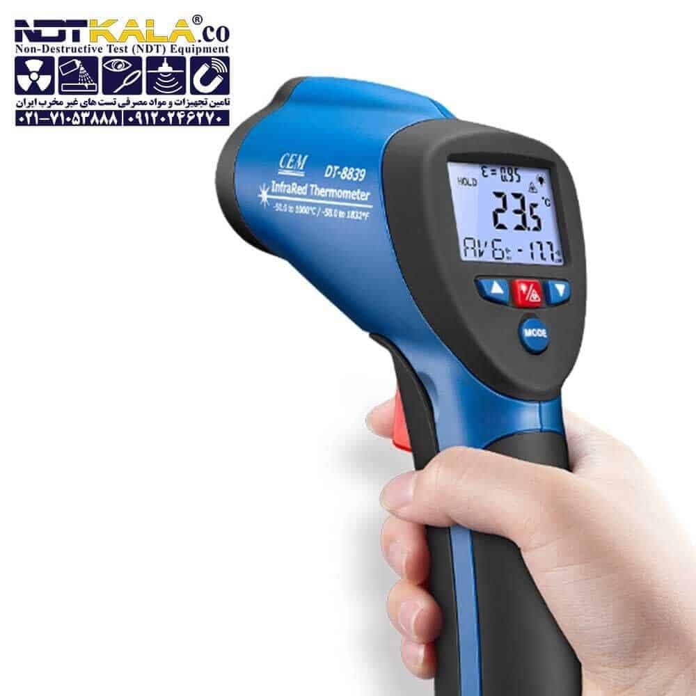 دماسنج لیزری 1300 درجه CEM DT-8858 — تصویر ۵