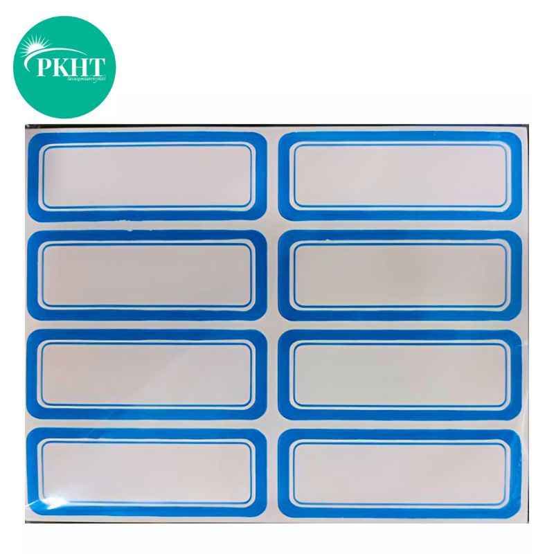 برچسب دور آبی 100 برگی سایز 2.7 × 6.8 سانتیمتر ایرانی