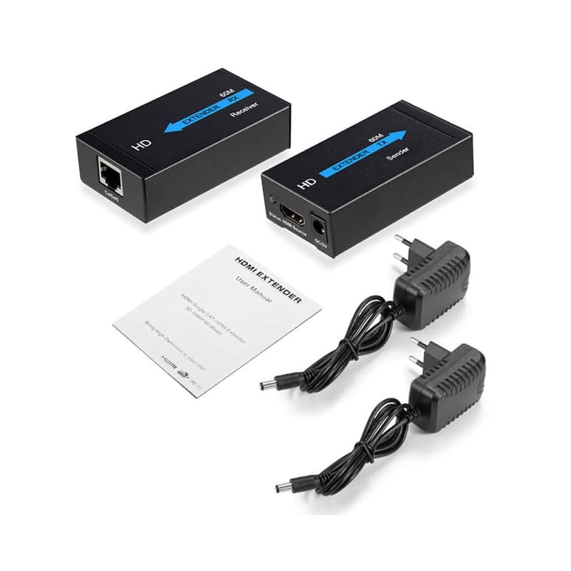 تبدیل HDMI EXTENDER 60M با آداپتور