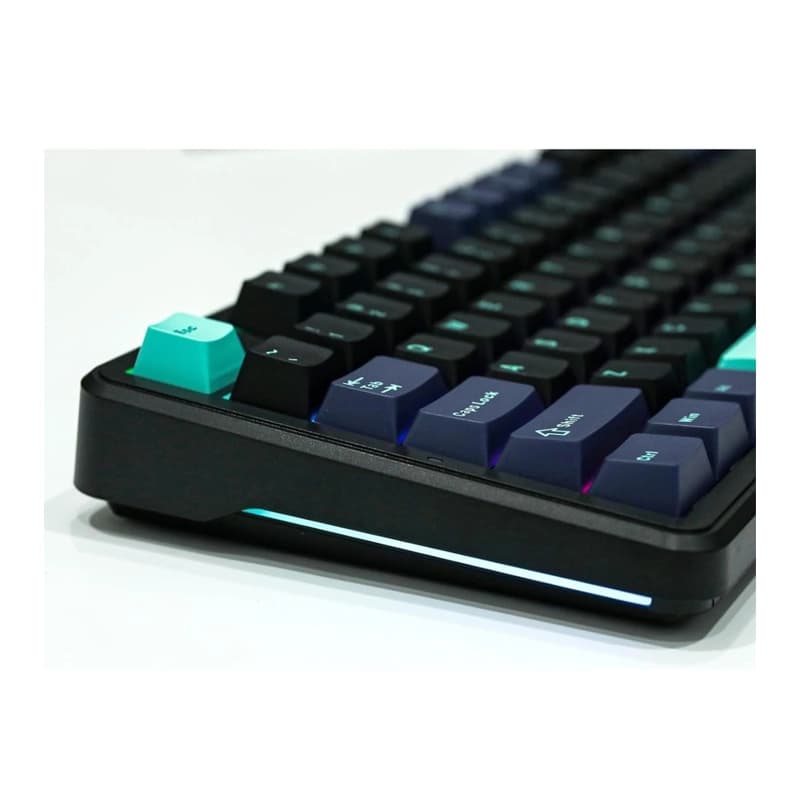 کیبورد بی سیم گیمینگ AULA F87 PRO BLUE+BLACK+CYAN GRAY WOOD SWITCH V4 — تصویر ۳