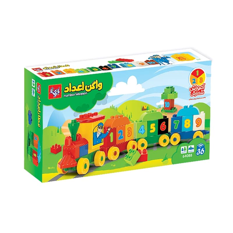 بازی فکری لگو واگن اعداد برند بازیتا آموزش اعداد مناسب رده سنی +4 — تصویر ۲