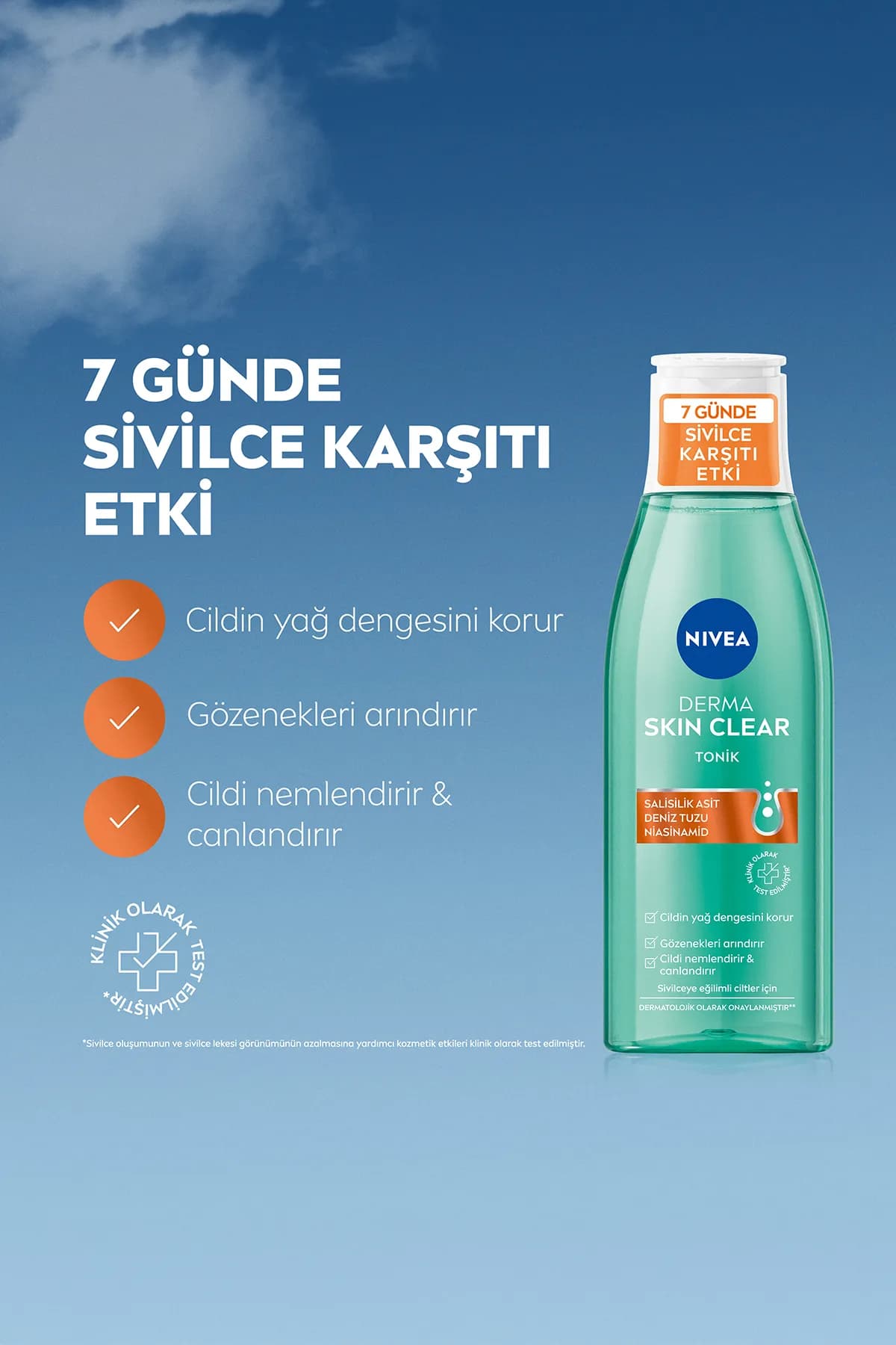 تونر صورت نیوا مخصوص پوست‌های مستعد لک و آکنه مدل Derma Skin Clear حجم 200 میل — تصویر ۲