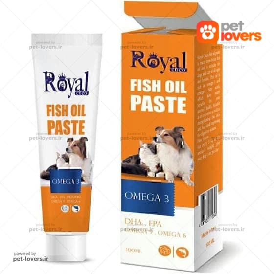 خمیر روغن ماهی امگا 3 سگ و گربه رویال کوکو Royal Coco وزن 100 گرم