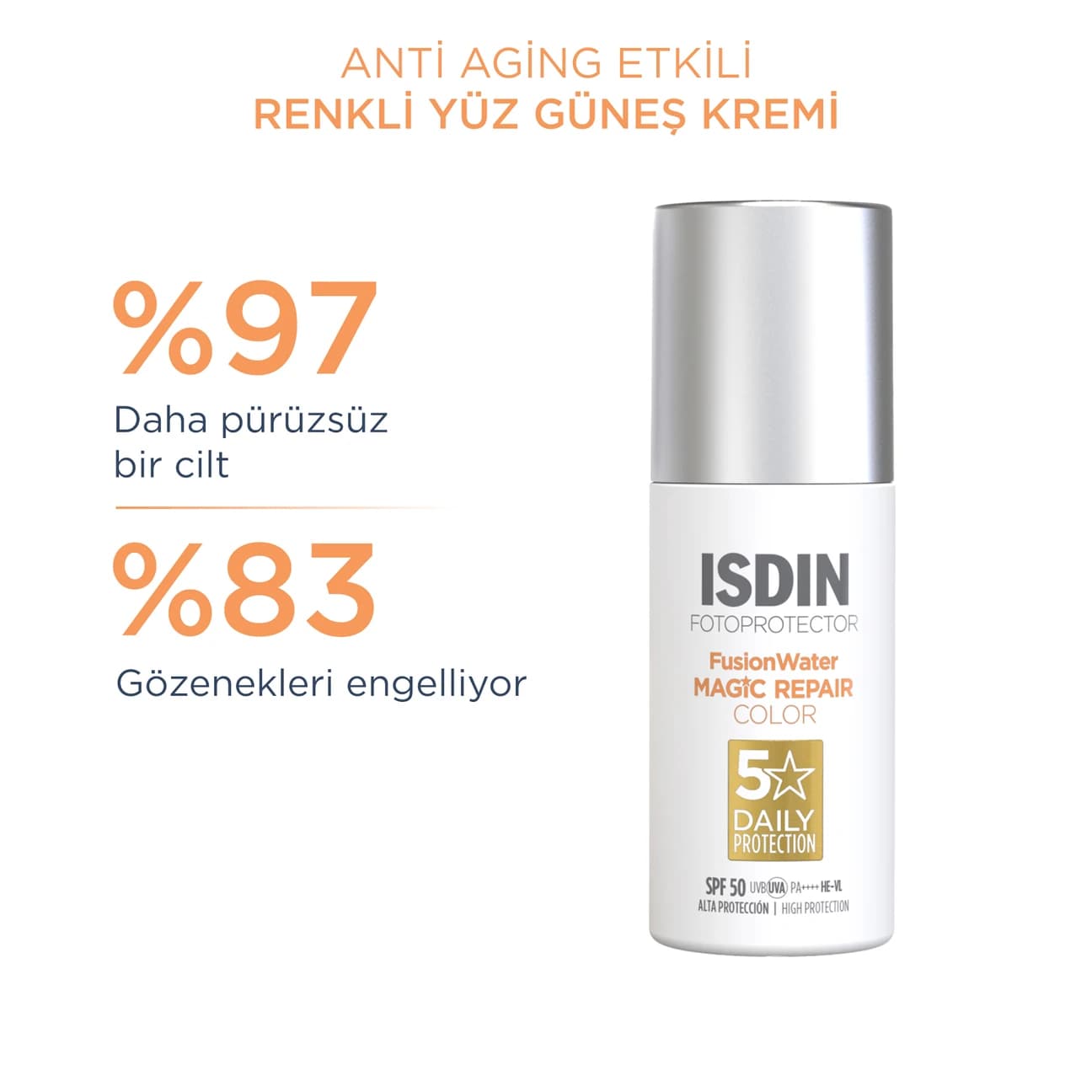 ضد آفتاب مجیک ریپیر فیوژن واتر ایزدین SPF50 [ترمیم کننده] — تصویر ۲