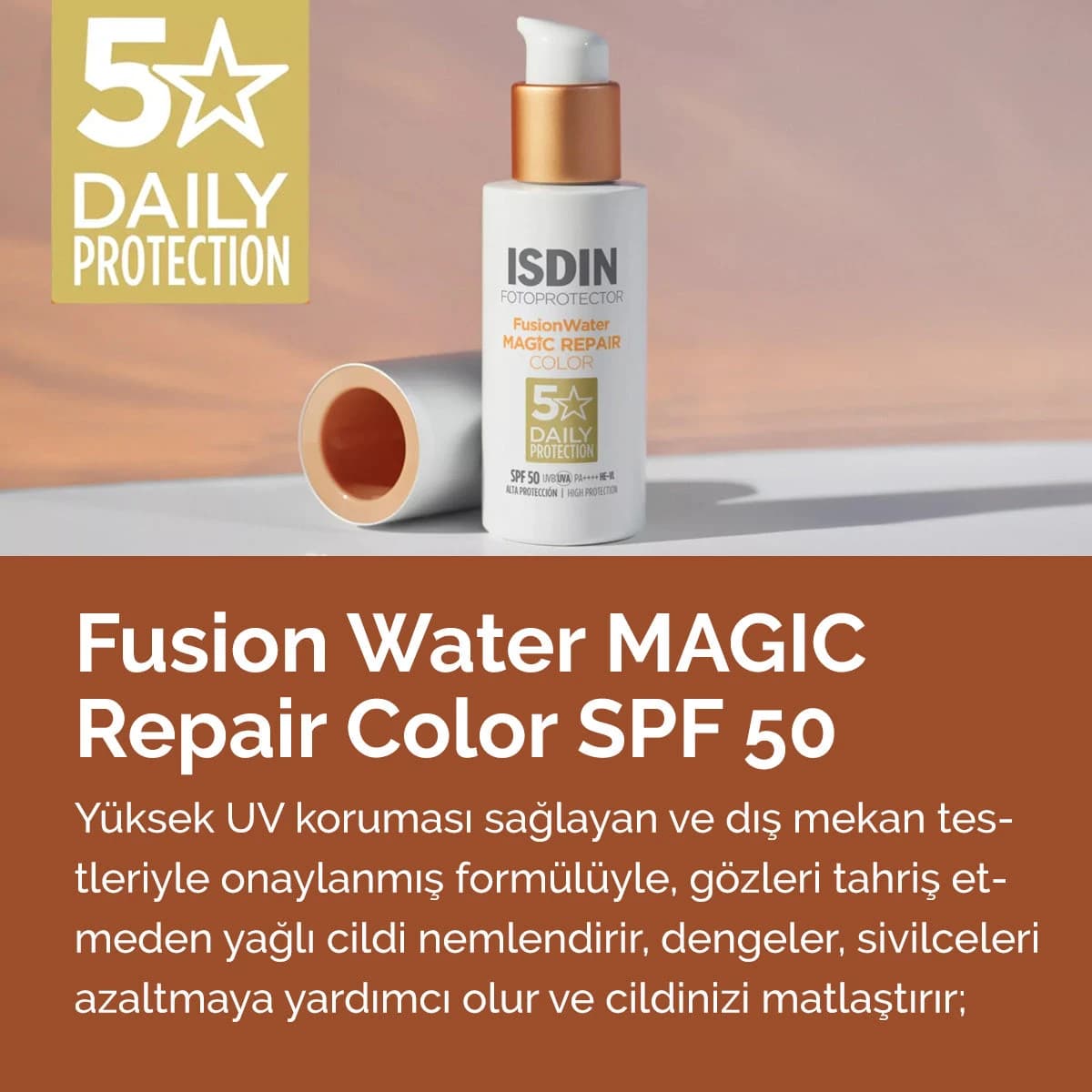 ضد آفتاب مجیک ریپیر فیوژن واتر ایزدین SPF50 [ترمیم کننده] — تصویر ۶