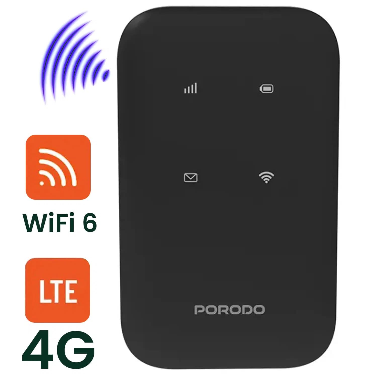 مودم جیبی ۴G LTE و Wi‑Fi 6 پورودو مدل PD‑LFST132