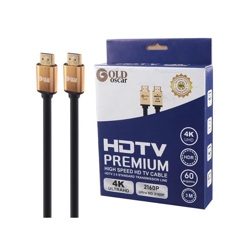 کابل OSCAR HDMI 4K 19+1 1/5M سرطلایی