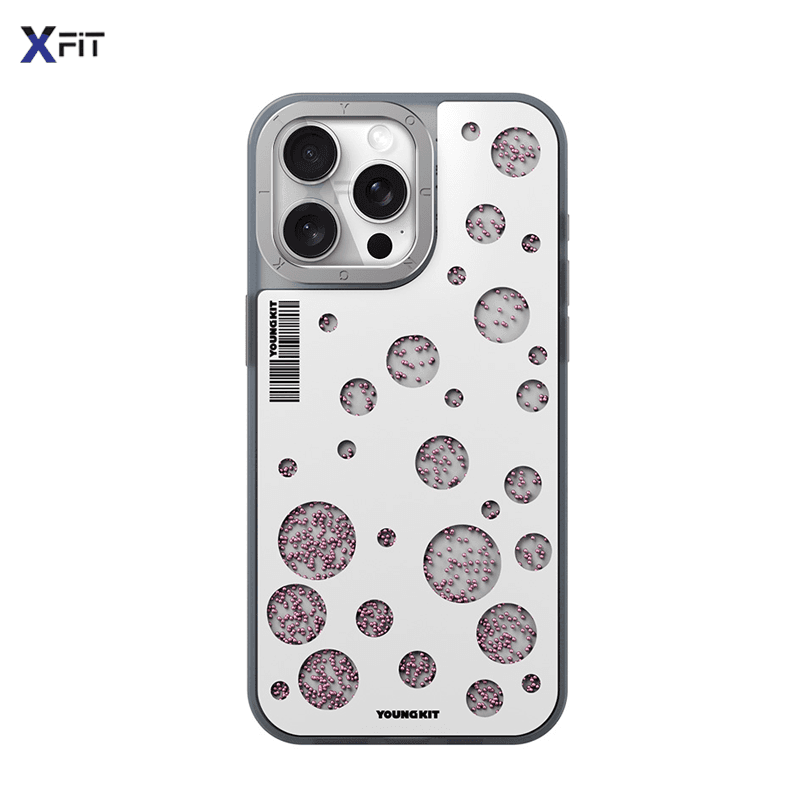 قاب YOUNGKIT یانگکیت White Polka Dots Quicksand Magsafe Series مناسب برای Apple iPhone 15 Pro Max — تصویر ۲