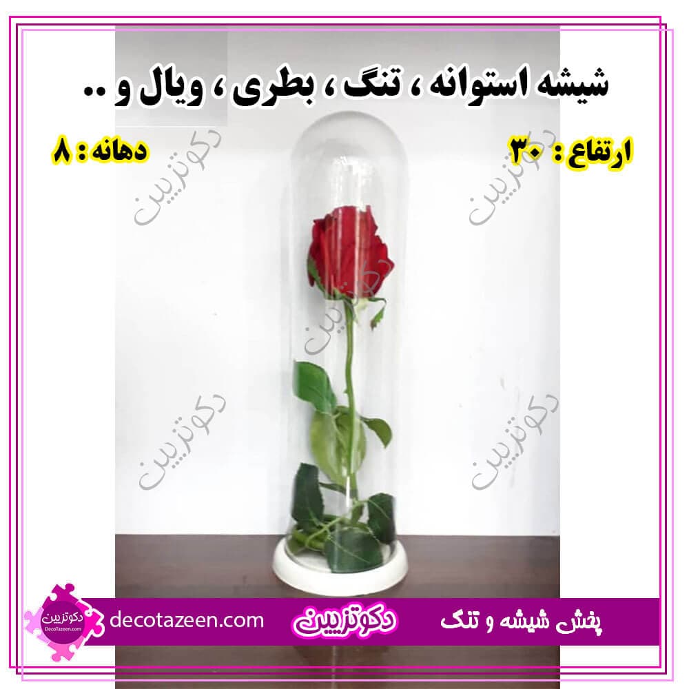 باکس استوانه شیشه ای فانوسی دهانه 8 ارتفاع 30 کارتن 12 تایی 😍 خرید از کارخانه — تصویر ۲