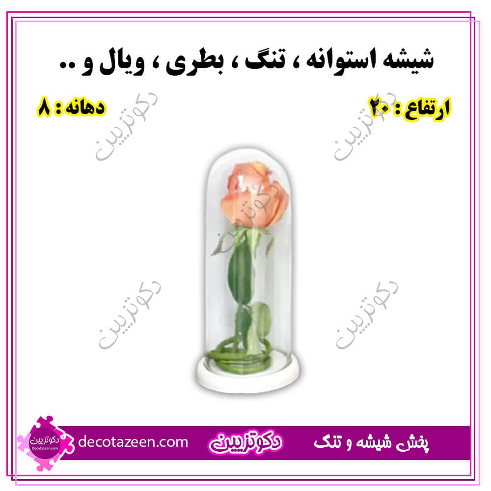 باکس استوانه شیشه ای فانوسی دهانه 8 ارتفاع 20 کارتن 24 تایی😍 خرید از کارخانه — تصویر ۲