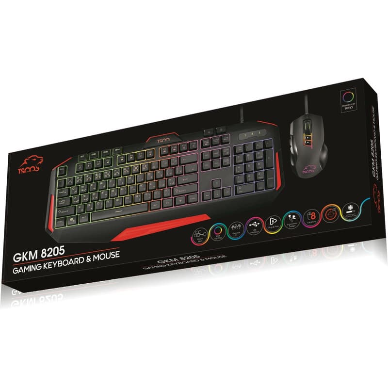 موس و کیبورد گیمینگ تسکو مدل GKM 8205 ا TSCO GKM 8205 KEYBOARD AND MOUSE — تصویر ۲
